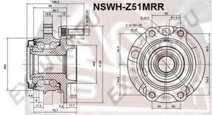 Фото Ступица колеса Asva NSWH-Z51MRR