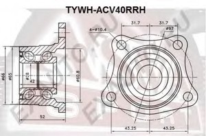 Фото Ступица колеса Asva TYWH-AE100R