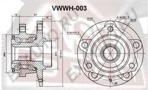 Фото Ступица колеса Asva VWWH-003