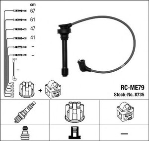 Фото Комплект дротів запалювання NGK 8735