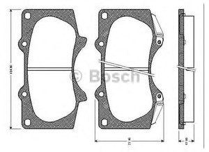 Фото Комплект гальмівних колодок, дискове гальмо Bosch 0 986 TB2 449