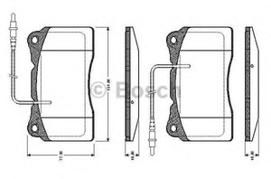 Фото Комплект гальмівних колодок, дискове гальмо Bosch 0 986 TB2 771