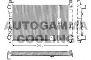 Фото Радіатор, охолодження двигуна AUTOGAMMA 100298