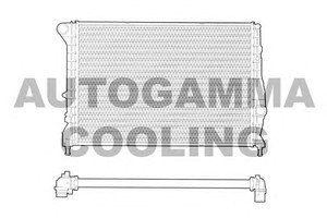 Фото Радіатор, охолодження двигуна AUTOGAMMA 102884