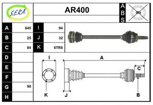 Фото Привідний вал SERA AR400