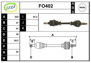 Фото Привідний вал SERA FO402