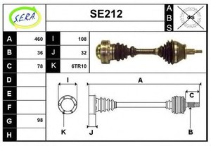 Фото Привідний вал SERA SE212