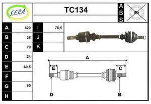 Фото Привідний вал SERA TC134