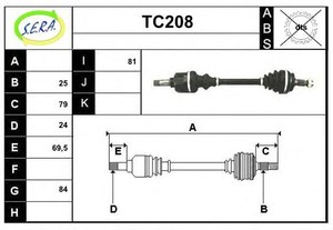 Фото Привідний вал SERA TC208