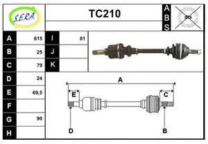 Фото Привідний вал SERA TC210