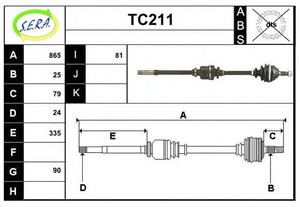 Фото Привідний вал SERA TC211