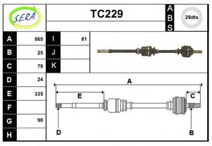 Фото Привідний вал SERA TC229