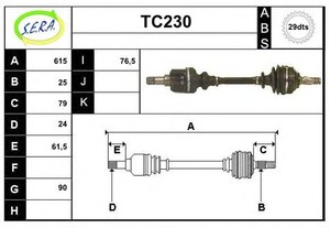 Фото Привідний вал SERA TC230