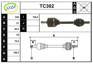 Фото Привідний вал SERA TC302