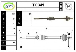 Фото Привідний вал SERA TC341