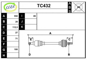 Фото Привідний вал SERA TC432