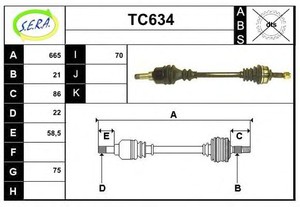 Фото Привідний вал SERA TC634