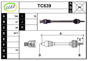 Фото Привідний вал SERA TC639