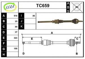 Фото Привідний вал SERA TC659