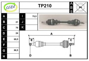 Фото Привідний вал SERA TP210