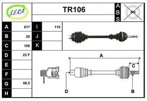 Фото Привідний вал SERA TR106