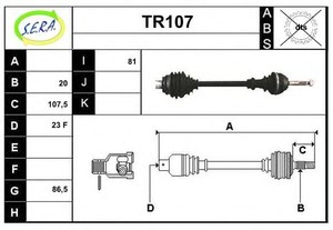 Фото Привідний вал SERA TR107