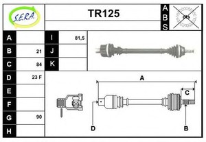 Фото Привідний вал SERA TR125