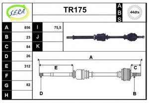 Фото Привідний вал SERA TR175