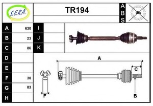 Фото Привідний вал SERA TR194