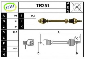 Фото Привідний вал SERA TR251