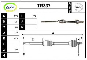 Фото Привідний вал SERA TR337