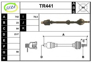 Фото Привідний вал SERA TR441