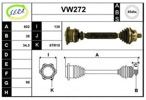 Фото Привідний вал SERA VW272