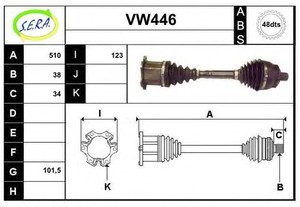 Фото Привідний вал SERA VW446