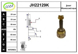 Фото Шарнірний комплект, приводний вал SERA JH22129K