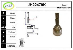 Фото Шарнірний комплект, приводний вал SERA JH22479K