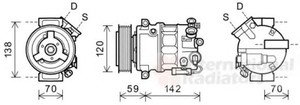 Фото Компресор, кондиціонер VAN WEZEL 37 00 K578