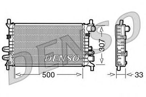 Фото Радіатор, охолодження двигуна Denso/Ketner DRM10027