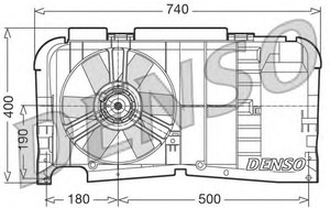 Фото Вентилятор, охолодження двигуна Denso/Ketner DER21001