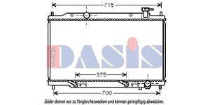 Фото Радіатор, охолодження двигуна AKS DASIS 070153N