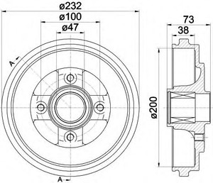 Фото Гальмівний барабан Behr Hella Service 8DT 355 300-691