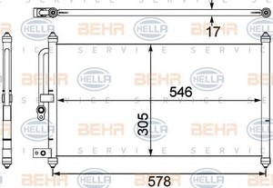 Фото Конденсатор, кондиціонер Behr Hella Service 8FC 351 304-091