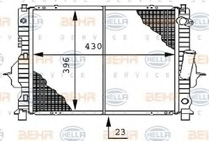 Фото Радіатор, охолодження двигуна Behr Hella Service 8MK 376 706-471