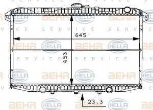 Фото Радіатор, охолодження двигуна Behr Hella Service 8MK376706481