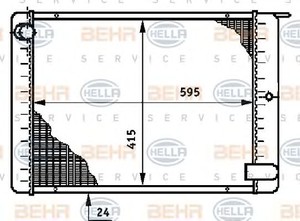 Фото Радіатор, охолодження двигуна Behr Hella Service 8MK376708791