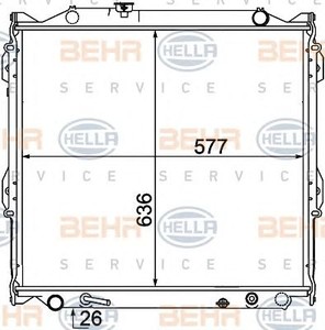 Фото Радіатор, охолодження двигуна Behr Hella Service 8MK376773651