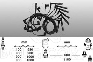 Фото Комплект дротів запалювання BOUGICORD 9509