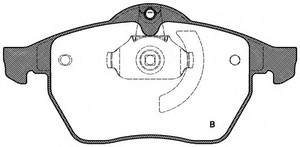 Фото Комплект гальмівних колодок, дискове гальмо OPEN PARTS BPA0390.32