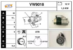 Фото Стартер SNRA VW9018