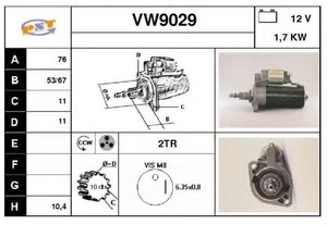 Фото Стартер SNRA VW9029